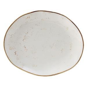 Tuxton China Inc Artisan Geode 13-1/4in x 11in Agave Free Form Platter - 1dz - GGA-023 