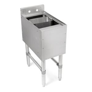 John Boos 12" W x 18" D Stainless Steel Underbar Dump Sink - UBDS-1812-X