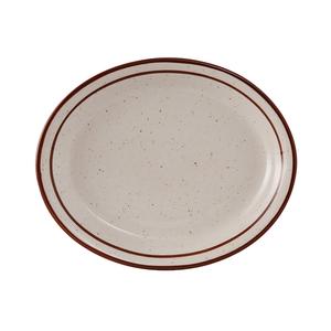 Tuxton China Inc TBS-041 Bahamas 8-1/2in Amr White/Eggshell with Brown Speckle Platter 
