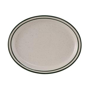 Tuxton China Inc Emerald 13-1/4in Amr White/Eggshell with Brown Speckle Platter - TES-014 