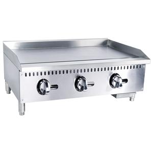 Adcraft Black Diamond 36in Countertop Manual Gas Griddle - BDECTG-36/NG 
