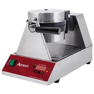 Adcraft Belgian Single 7in Waffle Maker with Non-Stick Coated Grids - BWM7RS 