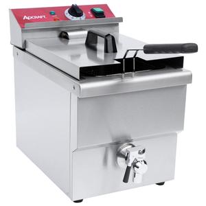 Adcraft DF12LS Electric Countertop 16 lb. Stainless Steel Fryer - 240v