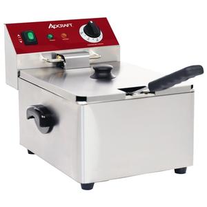 Adcraft DF6LS Electric Countertop 10lb Stainless Steel Deep Fryer - 120v 