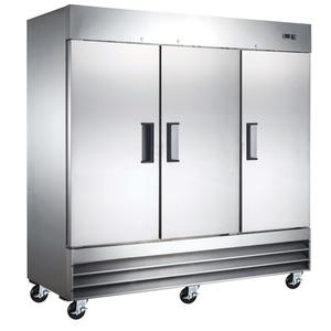 Adcraft GRFZ-3D Grista 72cuft Three-Section Commercial Reach-In Freezer 