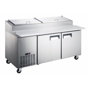 Adcraft GRPZ-2D/67 Grista 67.5" Two-Door Refrigerated Pizza Prep Table