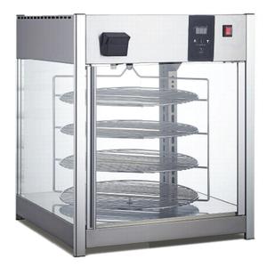 Adcraft HDRP-158 25" Countertop Pizza Display Warmer w/ 4-Tier Rotating Rack