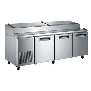 Adcraft U-Star 92in Three-Section Refrigerated Pizza Prep Table - USPZ-3D 