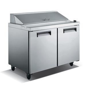 Adcraft USSL-2D/60 U-Star 60" Two-Door Refrigerated 16 Pan Prep Table