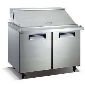Adcraft USSLM-2D U-Star 47" Two-Door 18 Pan Refrigerated Mega Top Prep Table