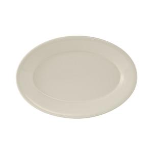 Tuxton China Inc Reno 12-5/8in Amer White/Eggshell Wide Rim Platter - 1dz - TRE-014 