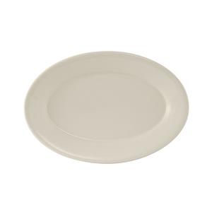 Tuxton China Inc TRE-026 Reno 8-1/4in Amer White/Eggshell Wide Rim Platter - 3dz 