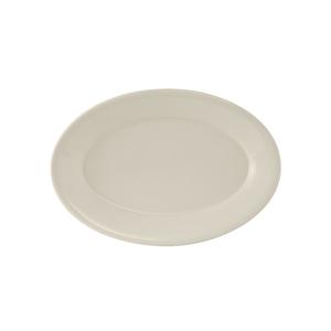 Tuxton China Inc Reno 7in Amer White/Eggshell Ceramic Wide Rim Platter - 3dz - TRE-033 