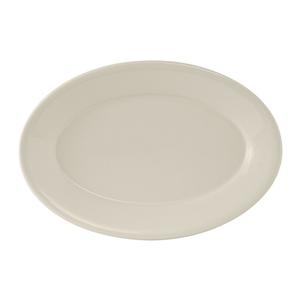Tuxton China Inc Reno 14-1/8in Amer White/Eggshell Ceramic Platter - 1dz - TRE-043 
