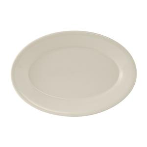 Tuxton China Inc Reno 9-3/8in Amer White/Eggshell Ceramic Platter - 2dz - TRE-934 