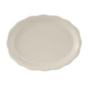 Tuxton China Inc Shell 9-1/2in Amer White/Eggshell Ceramic Platter - 2dz - TSC-012 