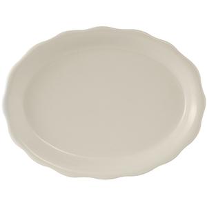 Tuxton China Inc Shell 11-5/8in Amer White/Eggshell Ceramic Platter - 1dz - TSC-013 