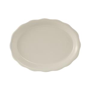 Tuxton China Inc Shell 12-5/8in Amer White/Eggshell Ceramic Platter - 1dz - TSC-014 