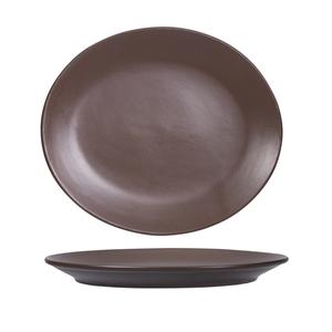 Tuxton China Inc Zion 11.5in Round Matte Brown Porcelain Coupe Platter - 1dz - VNH-114 