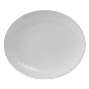Tuxton China Inc Florence 10-1/2in Porcelain White Oval Coupe Plate - 2dz - VPH-104 