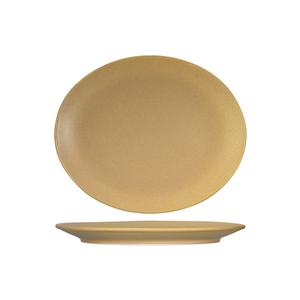 Tuxton China Inc Zion 10in Matte Beige Ceramic Oval Coupe Platter - 2dz - VYH-094 