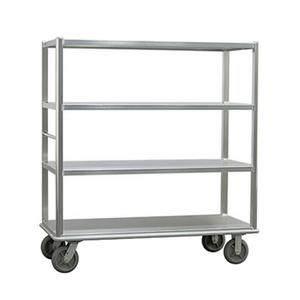 New Age 1452 62" x 29" Welded Aluminum 4 Shelf Queen Mary Banquet Cart