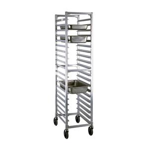 New Age 1505 16.25inx22.4in Welded Aluminum Mobile 18 Steam Table Pan Rack 