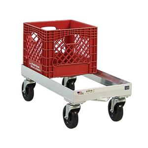 New Age 1620 28.25in x 13.75in Aluminum Frame (8) Milk Crate Dolly 