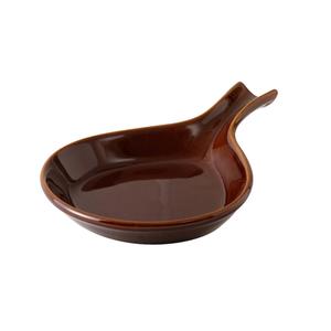 Tuxton China Inc BAP-130 DuraTux 28-1/2 oz. Caramel Ceramic Fry Pan Server - 6 EA