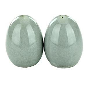 International Tableware, Inc LU-101-AS Luna Ash Hand Painted Stoneware Salt & Pepper Set - 2dz 