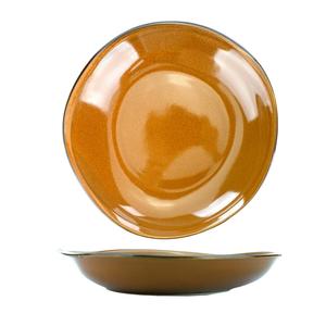 International Tableware, Inc LU-120-TA Luna 48 oz. Terracotta Stoneware Pasta/Rim Soup Bowl - 1 Doz