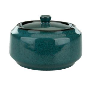 International Tableware, Inc LU-61-MI Luna 13 oz. Midnight Blue Stoneware Sugar Container - 1 Doz