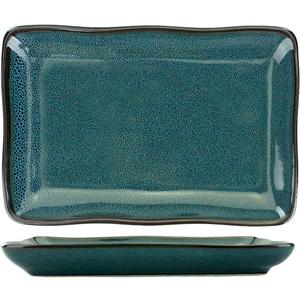 International Tableware, Inc LU-64-MI Luna 6in x 4in Midnight Stoneware Rectangular Platter- 3dz 