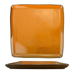 International Tableware, Inc LU-77-TA Luna 7" x 7" Ash Stoneware Square Plate - 2 Doz