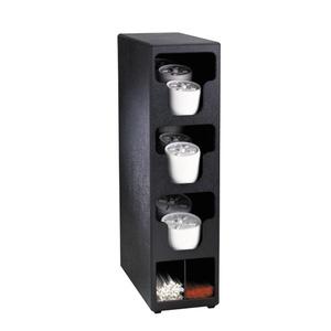 Dispense-Rite TLO-3BT 3 Section Polystyrene Countertop Lid & Straw Organizer