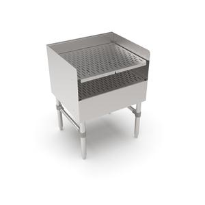 John Boos UBDBR-2124-X 24in x 21in Stainless Steel Recessed Underbar Drainboard 
