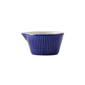 Tuxton China Inc B2X-0408 DuraTux 4 oz. Cobalt/Eggshell Ceramic Ramekin - 4 Doz