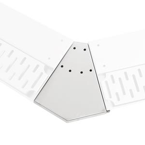 John Boos UBDR-45-OC-X 8" Deep 45° Angle Outside Corner Filler Bar Drink Rail