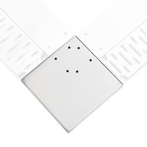 John Boos UBDR-90-OC-X 8" Deep 90° Angle Outside Corner Filler Bar Drink Rail