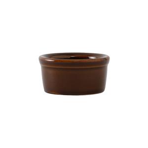 Tuxton China Inc BAX-025 DuraTux 2-1/2 oz. Black/Eggshell Round Ramekin - 4 Doz