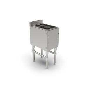 John Boos UBIB-1812-X Slim-Line 12in x 18in Stainless Steel Underbar Cocktail Unit 