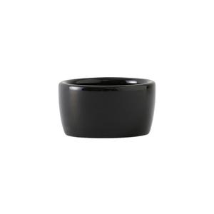 Tuxton China Inc BBX-0203 DuraTux 2 oz. Black Ceramic Ramekin/Cheese Pipken - 4 Doz