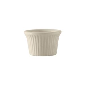 Tuxton China Inc BEX-0152 DuraTux 1.5 oz Amer White/Eggshell Fluted Ramekin - 4 Doz