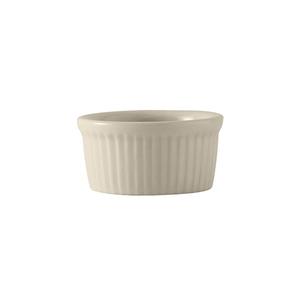 Tuxton China Inc BEX-0352 DuraTux 3.5 oz Amer White/Eggshell Fluted Ramekin - 4 Doz