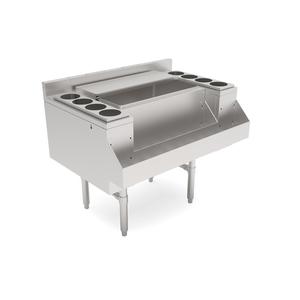 John Boos UBJB-2742-CP10-CH-X Slim-Line 42" x 26.5" Stainless Steel Underbar Cocktail Unit