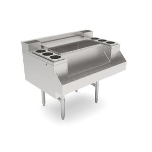 John Boos UBJB-2748-CP10-CH-X Slim-Line 48" x 26.5" Stainless Steel Underbar Cocktail Unit