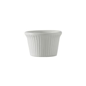 Tuxton China Inc BWX-0152 DuraTux 1-1/2oz White Ceramic Round Fluted Ramekin - 4dz 