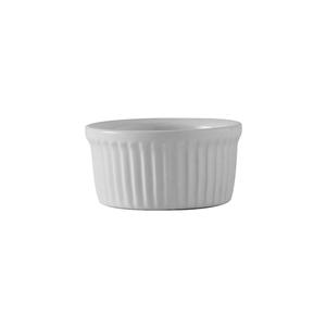 Tuxton China Inc BEX-0252 DuraTux 2-1/2oz White Ceramic Round Fluted Ramekin - 4dz 