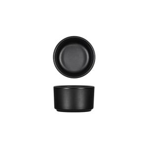 Tuxton China Inc DBX-065C Forge 6.5 fl. oz. Black Faux Iron Round Ramekin - 4 Doz