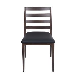 H&D Commercial Seating 6245 Heavy Duty Metal Chair w/ Wooden Walnut Grain Finish